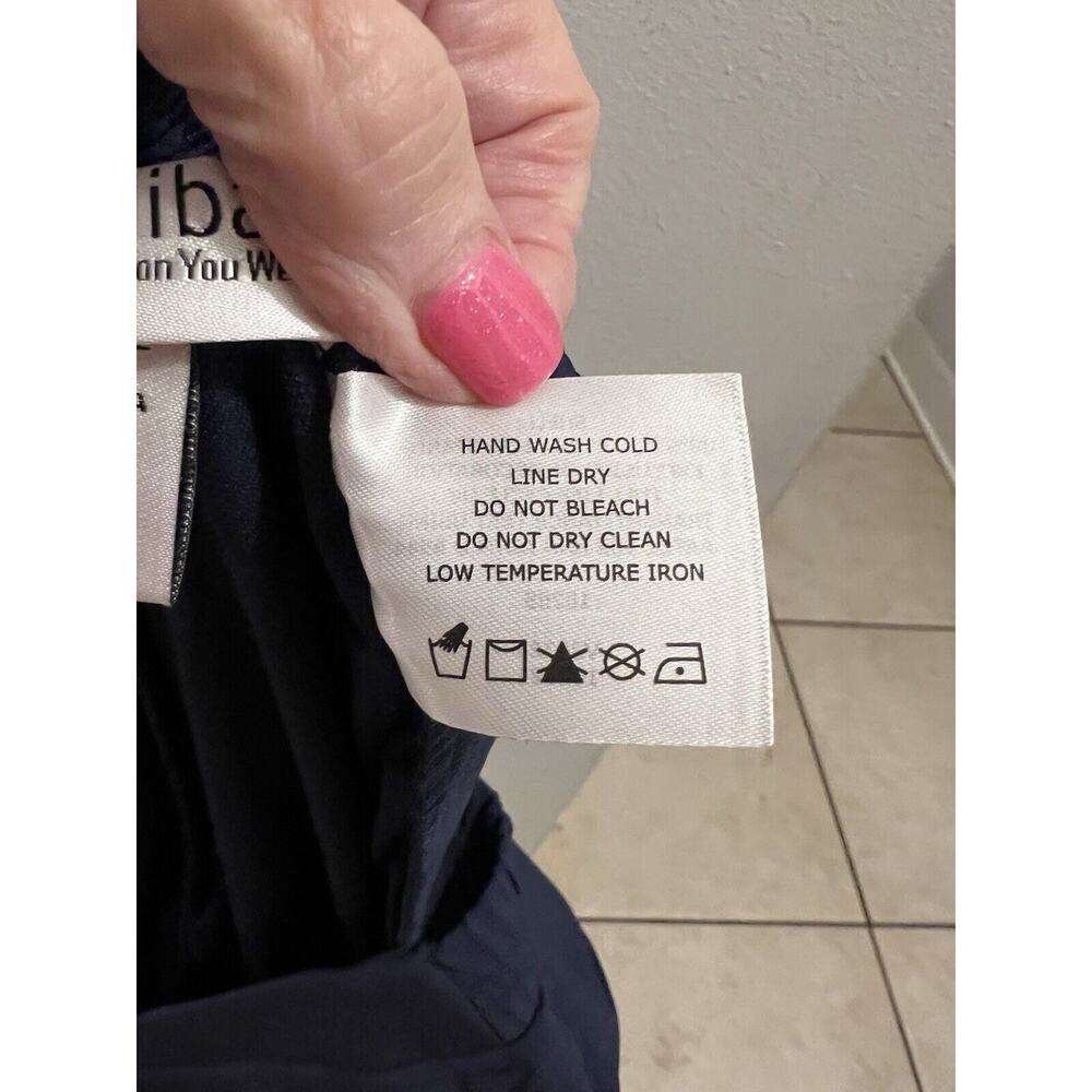 Coolibar Blue Swim Capri Pants Sz M Upf 50 Beachwear Resort Pockets - Picture 7 of 7